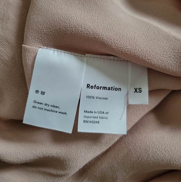 Reformation Blush Hibiscus Maxi Dress NWT Size X-Small - Picture 13 of 15